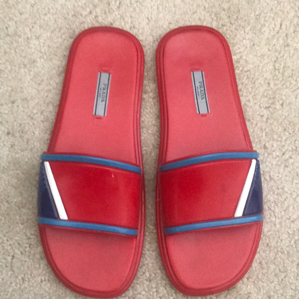Prada Forma Flat Slide Sandals